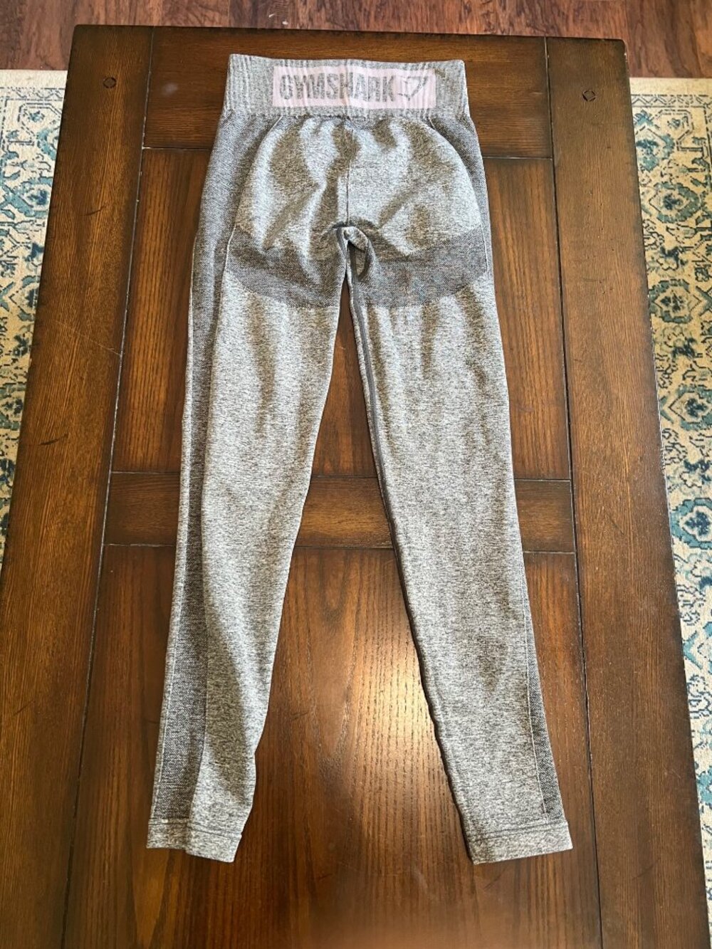 Gymshark Grey Long Length Pull On Activewear Leggings XS Athletic Workout - Picture 2 of 7